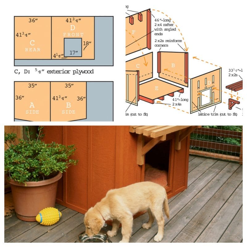 14 Diy Dog Houses How To Build A, Small Wooden Dog House Plans
