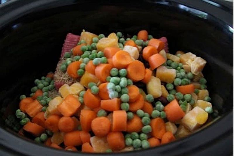 dog food in crockpot