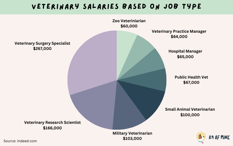 vet salaries based on job